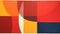 Plateau: Jin Ming\\\'s Abstract Painting In Red, Orange, And Blue