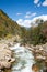 Plateau river in autumn