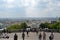 Plateau with view to beautiful Paris, Montmartre