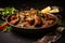 Plateful of spice Sukha mutton or chicken served with zest