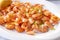 Plateful of Tasty Fried Symi Shrimp Served with a Wedge of Lemon