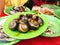 Plates of steamed seafood, Vietnam