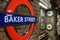 Platform at Baker Street underground train station, showing original brickwork and detail.