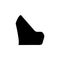 Platform high heel shoe icon.