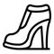 Platform high heels icon outline vector. Elegant model footwear