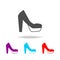 Platform high heels shoes icon. Elements of clothes in multi colored icons for mobile concept and web apps. Icons for website desi