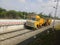 Platform, lorry, construction, poles,