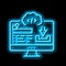 platform software neon glow icon illustration