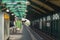 The platform and the track of Eberswalder Strasse U-Bahn Station in Berlin.