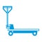 Platform trolley cargo cart delivery equipment icon