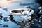 Platinium Diamond wedding ring isolated