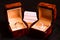 Platinum Diamond Ring, Wedding rings in a box on dark background