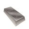 Platinum ingot isolated on a white background, 3D rendering