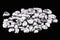 platinum nuggets  isolated. Precious metal known as another white  luxury concept