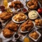 A platter of classic Southern comfort food, including fried chicken and biscuits3