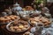platter of cookies and biscotti surrounded by tea cups and teapots for afternoon tea