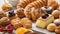 Platter of freshly baked pastries and sweets, perfect for breaking the fast