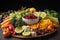 a platter of fruits and vegetables, representing the many benefits they provide