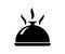 Platter Icon isolated, food dome for catering. vector restaurant waiter service. Dining cover.