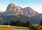 Plattkofel and Grohmannspitze Dolomites mountains