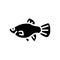 platy fish glyph icon vector illustration