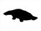 Platypus silhouette vector art white background