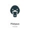 Platypus vector icon on white background. Flat vector platypus icon symbol sign from modern animals collection for mobile concept