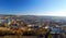 Plauen city panorama with nice landscape around in Germany during nice autumn day