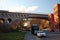 Plauen, Germany - April 21, 2023: Peace bridge, the longest stone arch bridge in the world, spanning the Syrabach valley with a