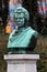 Plauen, Germany - March 28, 2023: Monument to Julius Mosen, a German poet and author, now remembered principally for his patriotic