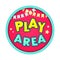 Play area vector cartoon banner