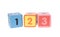 Play blocks with 123 numbers