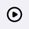 Play button icon video or music media play