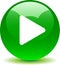 Play button web audio icon green