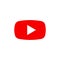 Play button youtub, you tube video icon, logo symbol red banner, flat vector, social media sign, mobile app, web video