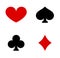 Play cards symbols flat icon