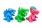 Play doh Tyrannosaurus Spinosaurus Pachycephalosaurus on white b