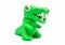 Play doh Tyrannosaurus on white background