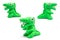 Play doh Tyrannosaurus on white background