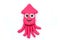 Play dough squid on white background
