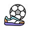 play football soccer mens leisure color icon vector illustration