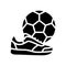 play football soccer mens leisure glyph icon vector illustration