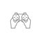 Play, game, friends icon. Element of friendship icon. Thin line icon for website design and development, app development. Premium