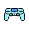 Play game geek color icon vector illustration