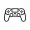 Play game geek line icon vector illustration