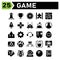 Play Game icon set include chess, game, strategy, piece, player, trophy, champion, award, cup, target, sniper, aim, shoot, car,