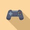 Play game joystick icon flat vector. Coping skills