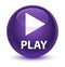 Play glassy purple round button