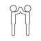 play hands icon. Element of Conversation and Friendship for mobile concept and web apps icon. Thin line icon for website design