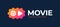 Play icon with video gear logo - made movie company. Video channel player. Vlog or video blogging or movie channel buttons set.